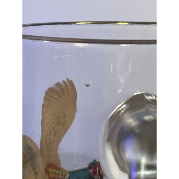 VTG Painted Glass 2 Beer Mugs Pheasant Grouse Hunting Game Birds MCM Man Cave - Picture 4 of 12